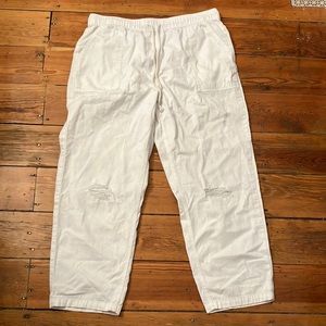 Aerie White Cotton pants size XL